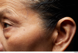 Eye Face Cheek Ear Hair Skin Woman Asian Slim Wrinkles Studio photo references